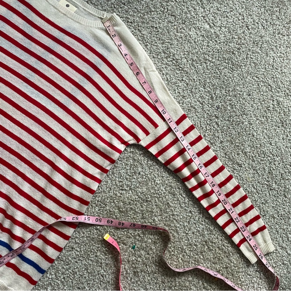 SUNDRY Red White & Blue Striped Cashmere Sweater Number 04 - Picture 6 of 8